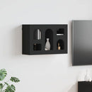 vidaXL Függő szekrény polcokkal ELST Fekete 60 x 20 x 40 cm Szerelt Fa