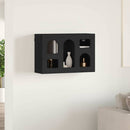 vidaXL Függő szekrény polcokkal ELST Fekete 60 x 20 x 40 cm Faanyag