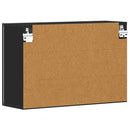 vidaXL Függő szekrény polcokkal ELST Fekete 60 x 20 x 40 cm Faanyag