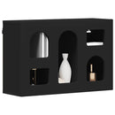 vidaXL Függő szekrény polcokkal ELST Fekete 60 x 20 x 40 cm Faanyag