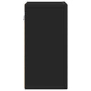vidaXL Függő szekrény polcokkal ELST Fekete 60 x 20 x 40 cm Szerelt Fa