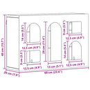 vidaXL Függő szekrény ELST Betonszürke 60 x 20 x 40 cm Szerelt Fa