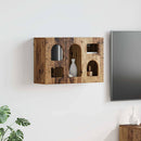 vidaXL Függő szekrény polcokkal ELST Öreg fa 60 x 20 x 40 cm Faanyag