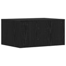 vidaXL Falra szerelhető íróasztal Fekete tölgy 60 x 45 x 30 cm Faanyag
