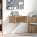 vidaXL Falra szerelhető íróasztal Artisan tölgy Faanyag