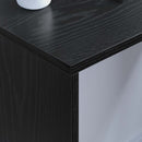 vidaXL Falra szerelhető íróasztal Fekete tölgy 80 x 45 x 30 cm Faanyag