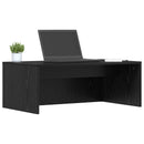 vidaXL Falra szerelhető íróasztal Fekete tölgy 80 x 45 x 30 cm Faanyag
