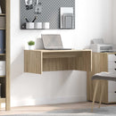 vidaXL Falra szerelhető íróasztal Sonoma tölgy 80 x 45 x 30 cm Faanyag