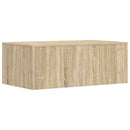 vidaXL Falra szerelhető íróasztal Sonoma tölgy 80 x 45 x 30 cm Faanyag
