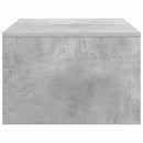 vidaXL Falra szerelhető íróasztal Beton Szürke 80 x 45 x 30 cm Faanyag