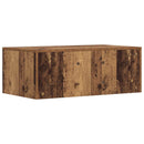 vidaXL Falra szerelhető íróasztal Öreg fa 80 x 45 x 30 cm Faanyag
