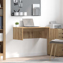 vidaXL Falra szerelhető íróasztal Artisan tölgy Faanyag