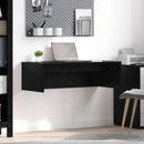 vidaXL Falra szerelhető íróasztal Fekete tölgy 100 x 45 x 30 cm