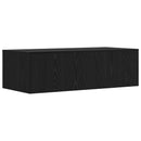 vidaXL Falra szerelhető íróasztal Fekete tölgy 100 x 45 x 30 cm