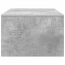 vidaXL Falra szerelhető íróasztal Beton Szürke 100 x 45 x 30 cm