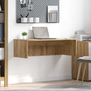 vidaXL Falra szerelhető íróasztal Artisan tölgy Faanyag