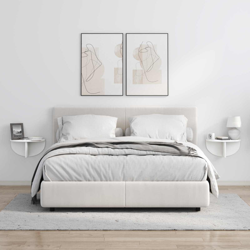 vidaXL Falpolc Falra szerelhető Fehér 38 x 19 x 19 cm Faanyag