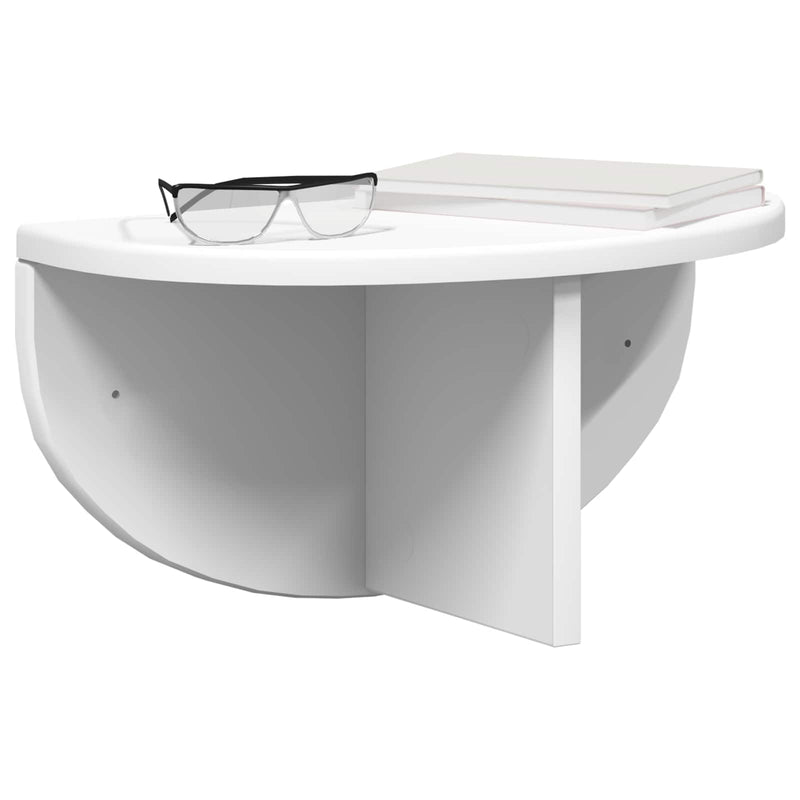 vidaXL Falpolc Falra szerelhető 2 pcs Fehér 38 x 19 x 19 cm Faanyag