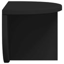 vidaXL Falpolc Falra szerelhető Fekete 38 x 19 x 19 cm Faanyag