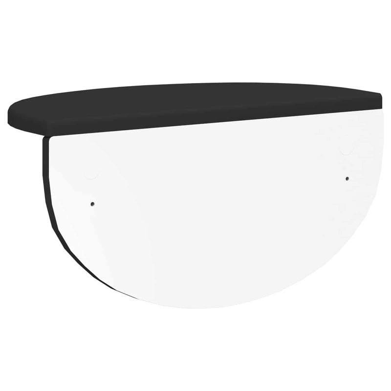 vidaXL Falpolc Falra szerelhető 2 pcs Fekete 38 x 19 x 19 cm Faanyag