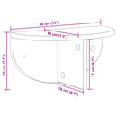 vidaXL Falpolc Falra szerelhető Beton Szürke 38 x 19 x 19 cm Faanyag
