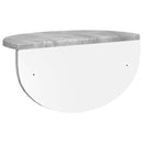 vidaXL Falpolc 2 pcs Beton Szürke 38 x 19 x 19 cm Faanyag