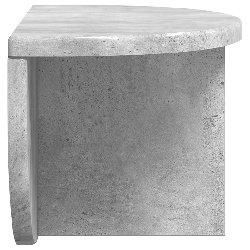 vidaXL Falpolc 2 pcs Beton Szürke 38 x 19 x 19 cm Faanyag
