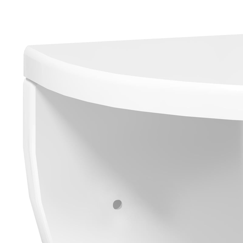 vidaXL Falpolc Magas Fényű Fehér 38 x 19 x 19 cm Faanyag