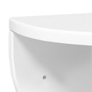 vidaXL Falpolc 2 pcs Magas Fényű Fehér 38 x 19 x 19 cm Faanyag