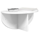vidaXL Falpolc 2 pcs Magas Fényű Fehér 38 x 19 x 19 cm Faanyag