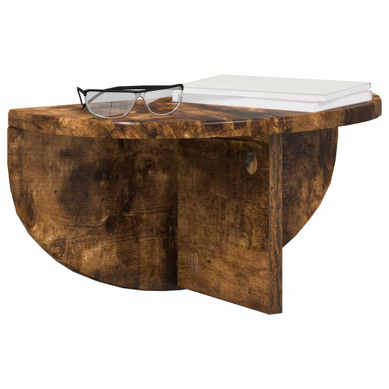 vidaXL Falpolc Falra szerelhető Füstölt tölgy 38 x 19 x 19 cm Faanyag