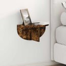 vidaXL Falpolc 2 pcs Füstölt tölgy 38 x 19 x 19 cm Faanyag