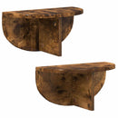 vidaXL Falpolc 2 pcs Füstölt tölgy 38 x 19 x 19 cm Faanyag