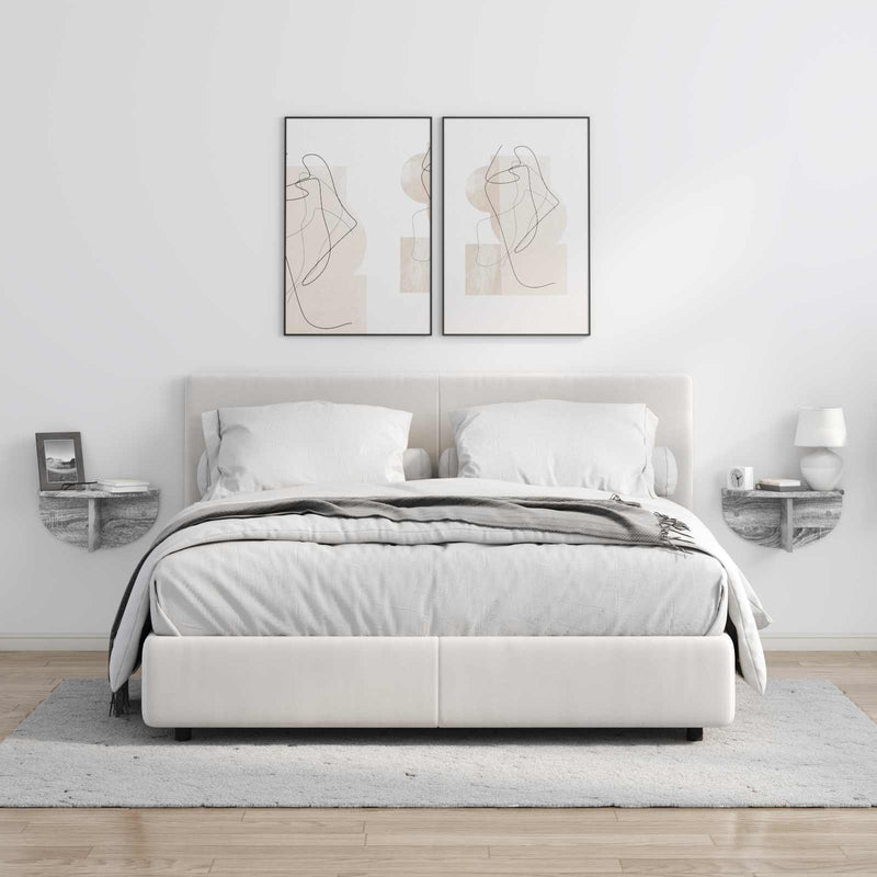 vidaXL Falpolc Falra szerelhető Szürke Sonoma 38 x 19 x 19 cm Faanyag