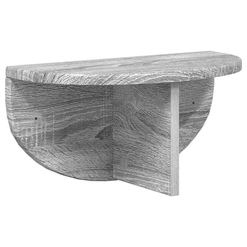 vidaXL Falpolc 2 pcs Szürke Sonoma 38 x 19 x 19 cm Faanyag