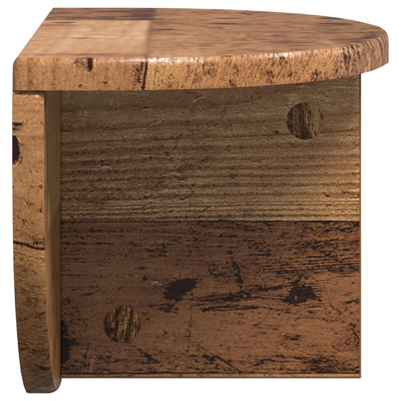 vidaXL Falpolc Falra szerelhető Öreg fa 38 x 19 x 19 cm Faanyag