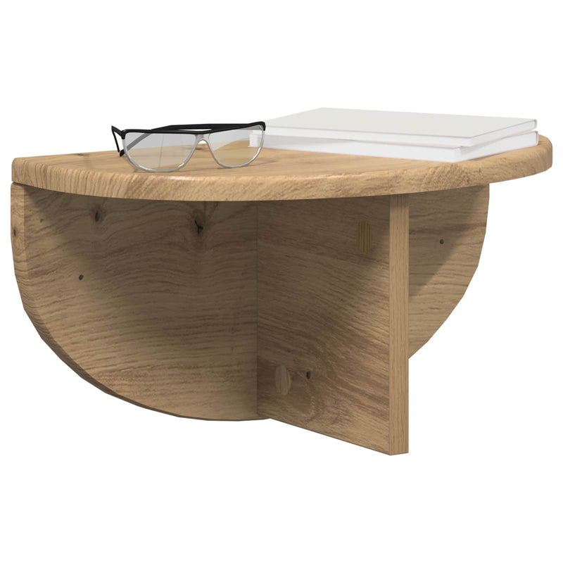 vidaXL Falpolc Falra szerelhető Artisan tölgy 38 x 19 x 19 cm Faanyag