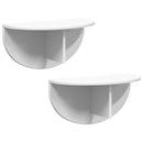vidaXL Falpolc Falra szerelhető 2 pcs Fehér 48 x 24 x 24 cm Faanyag