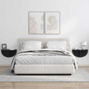 vidaXL Falpolc Falra szerelhető Fekete 38 x 19 x 19 cm Faanyag