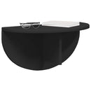 vidaXL Falpolc Falra szerelhető Fekete 48 x 24 x 24 cm Faanyag