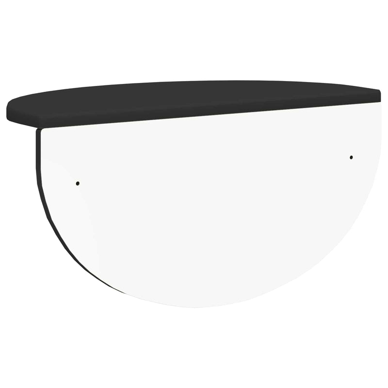 vidaXL Falpolc Falra szerelhető 2 pcs Fekete 38 x 19 x 19 cm Faanyag