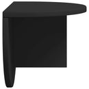 vidaXL Falpolc Falra szerelhető 2 pcs Fekete 48 x 24 x 24 cm Faanyag