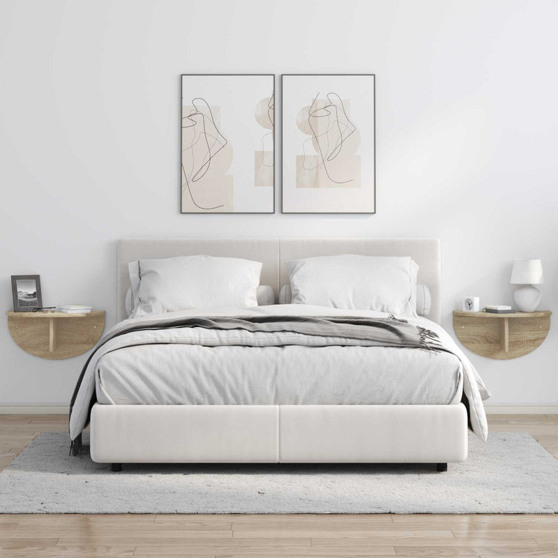 vidaXL Falpolc Falra szerelhető Sonoma tölgy 38 x 19 x 19 cm Faanyag