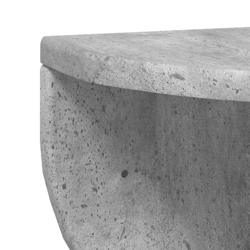 vidaXL Falpolc 2 pcs Beton Szürke 38 x 19 x 19 cm Faanyag