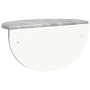 vidaXL Falpolc 2 pcs Beton Szürke 48 x 24 x 24 cm Faanyag