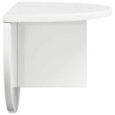 vidaXL Falpolc Magas Fényű Fehér 48 x 24 x 24 cm Faanyag