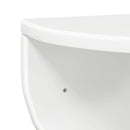 vidaXL Falpolc 2 pcs Magas Fényű Fehér 38 x 19 x 19 cm Faanyag