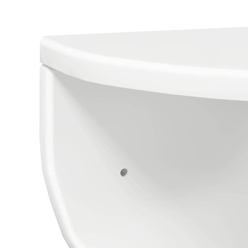 vidaXL Falpolc 2 pcs Magas Fényű Fehér 38 x 19 x 19 cm Faanyag