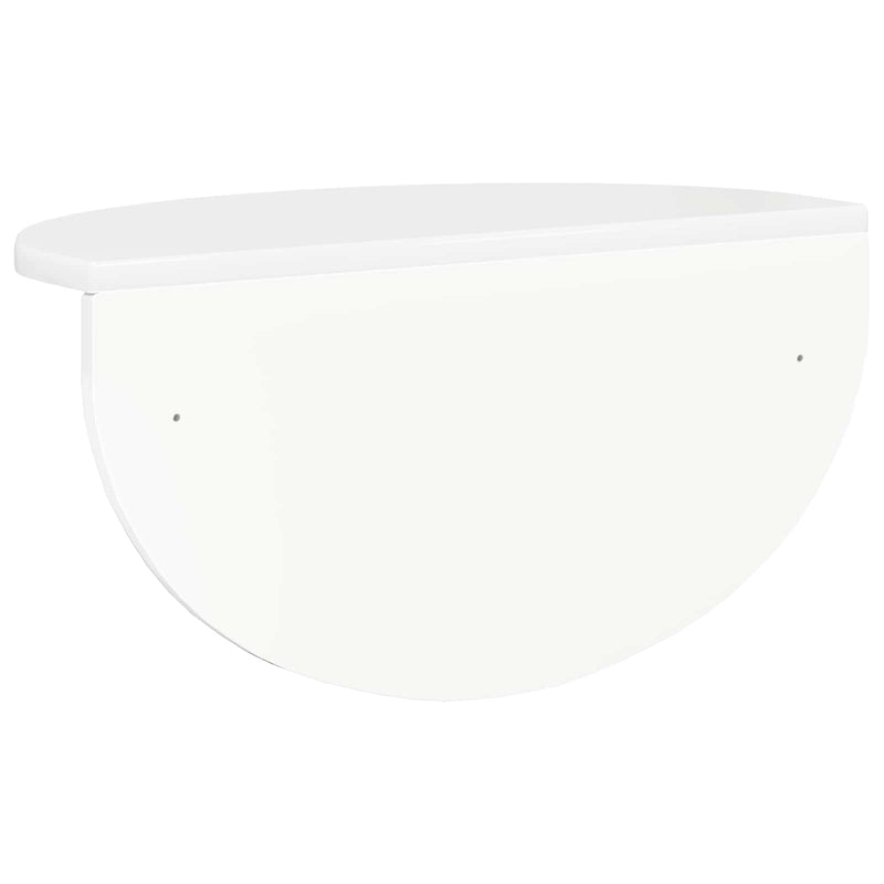 vidaXL Falpolc 2 pcs Magas Fényű Fehér 38 x 19 x 19 cm Faanyag