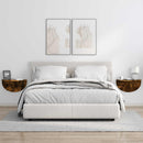 vidaXL Falpolc Falra szerelhető Füstölt tölgy 38 x 19 x 19 cm Faanyag